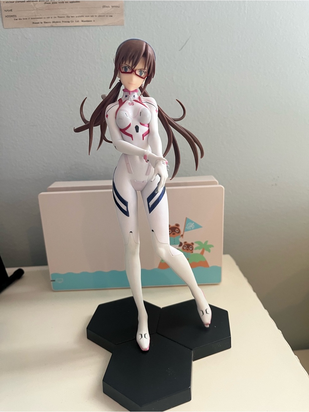Mari Makinami in White Plug Suit with Pink Accents